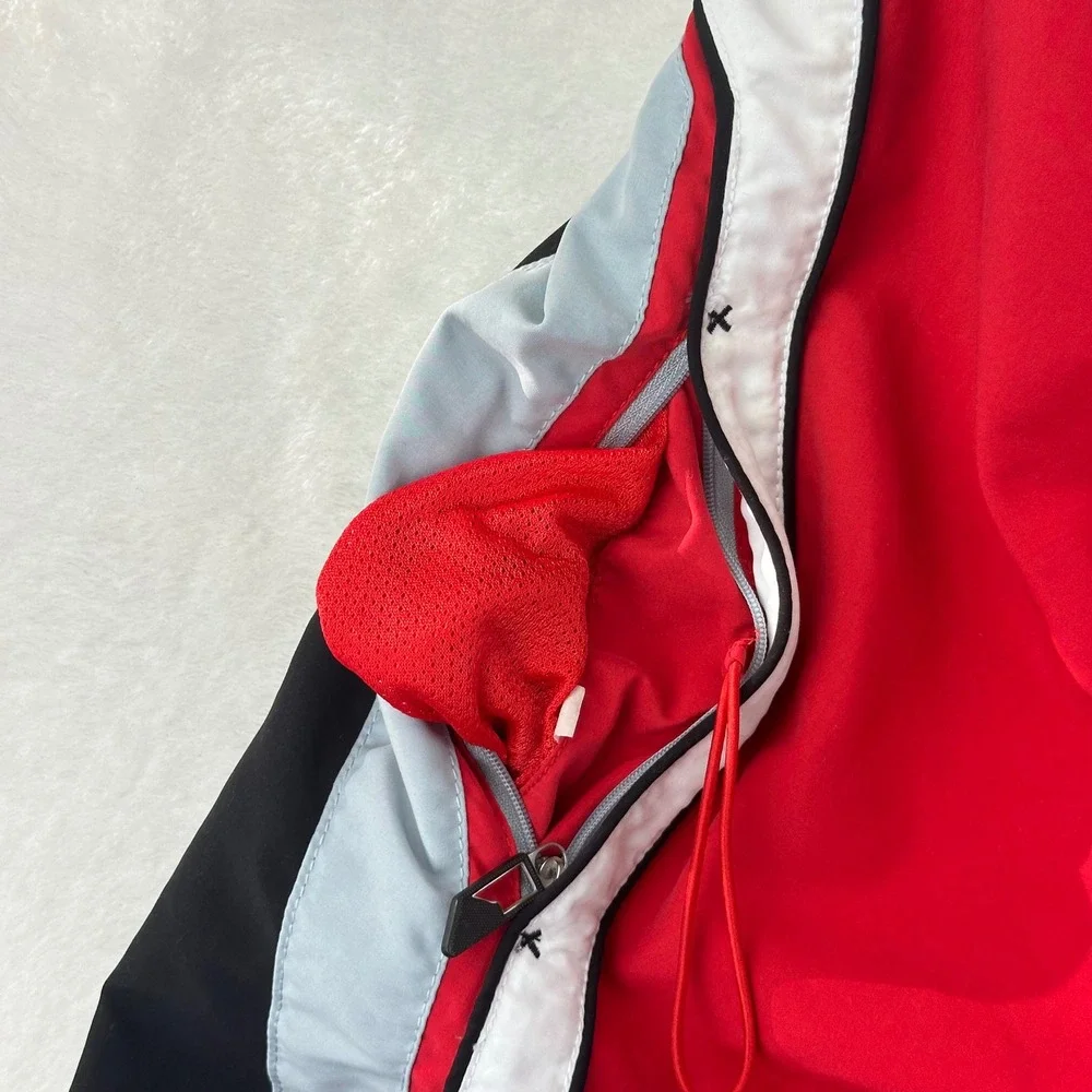 Quiksilver Board Shorts Mens 38 Red Colorblock Surf Swim Trunks Y2K